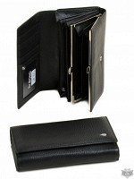 Женский кожаный черный кошелек Classik dr.Bond W46 black