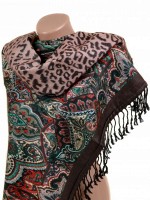 Женский тёплый кашемировый палантин SL 31992-9