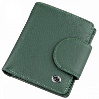 Женский тёмно-зелёный кошелёк из натуральной кожи ST Leather 18959