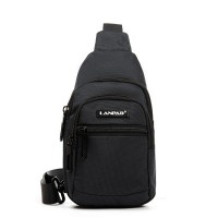 Мужская тканевая сумка-слинг Lanpad 65365 black