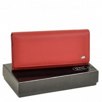 Женский кожаный красный кошелек Classik dr.Bond W1-V red