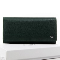 Женский кожаный кошелек Classik DR. BOND W501 green