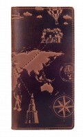 Кожаное портмоне Hi Art 7 wonders of the world WP-05-S19-1235-T002
