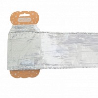 Лента декоративная 6 см * 2 м, серебряная, крэш YES 750325