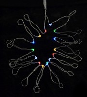 Электрогирлянда LED-нить, 15 ламп, многоцветная, 1,60 м. 801116