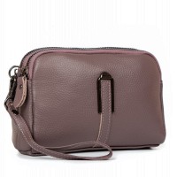 Молодежный клатч из кожи ALEX RAI 88084 purple