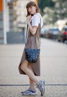 Кожаная плетеная женская сумка BlankNote Пазл черная Krast BN-BAG-32-G