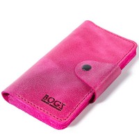 Кожаный розовый кошелёк BOGZ «Мадлен» p19m50s7