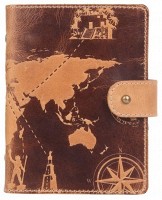 Кожаный картхолдер Hi Art «7 wonders of the world» CH-06 Shabby Honey