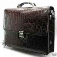 Кожаный мужской коричневый портфель Desisan 205-11