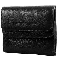 Женский кожаный кошелек SMITH CANOVA FUL-28611-black