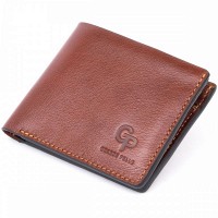 Мужское кожаное портмоне GRANDE PELLE 11308 Коричневое