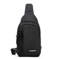 Мужская тканевая сумка-слинг Lanpad 20829 black