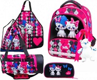 Набор рюкзак, 2 сумки, пенал, фартук для девочек DeLune 9-124 FULL SET