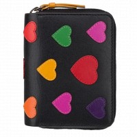 Кожаный женский кошелёк Visconti LV6 Desire (Black/Multi Love)