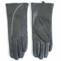 Женские кожаные перчатки Shust Gloves чёрные 418s1 S