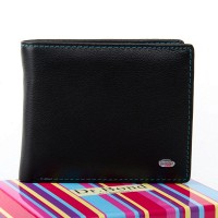 Женский кожаный кошелек Rainbow  DR. BOND WRS-6  black