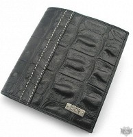 Мужской кожаный портмоне черный Bond