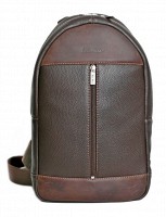 Мужской коричневый кожаный рюкзак Issa Hara «ACTIVE MAN» BP1 (12-32)