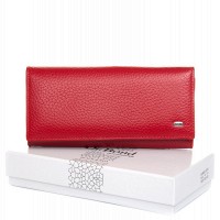 Женский кожаный кошелек BR DR. BOND W1-V-4 red-black