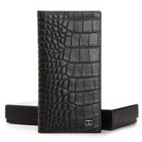 Мужской кожаный кошелек BE BRETTON 168-Q74 black croco