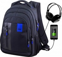 Подростковый ортопедический рюкзак Winner One синий декор для мальчиков 25 л 420-BL