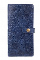 Тревел-кейс из кожи Hi Art TC-01 Crystal Blue Mehendi Art