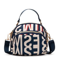 Летняя тканевая сумка Jielshi 1631 blue letters