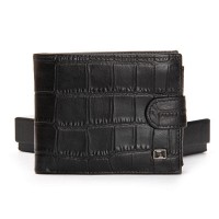 Мужской кожаный кошелек BE BRETTON 208-Y3204 black croco