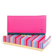 Женский кожаный кошелек Rainbow DR. BOND WRS-501-2 plum-red