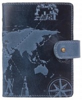 Кожаный картхолдер Hi Art «7 wonders of the world» CH-06 Shabby Lagoon