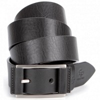 Мужской кожаный чёрный ремень GRANDE PELLE 00869