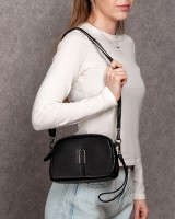 Женский молодежный кожаный клатч ALEX RAI 99101 black