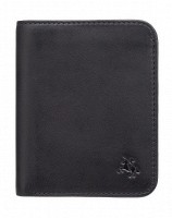 Кожаный мужской кошелек Visconti VSL34 Lank c RFID (Black-Cobalt)
