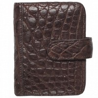 Коричневая визитница из кожи крокодила Ekzotic Leather crc01_1