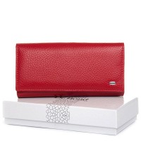 Женский кожаный кошелек BR DR. BOND W46-4 red-black