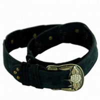 Женский черный замшевый ремень TRAUM 8826-05