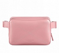Женская кожаная поясная сумка BlankNote Dropbag Mini розовая BN-BAG-6-PINK-PEACH
