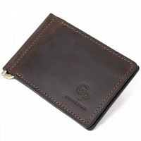 Кожаный зажим для купюр GRANDE PELLE 11473 Коричневый
