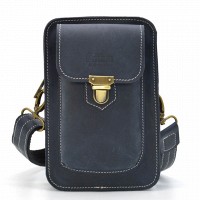 Мужская кожаная сумка через плечо и на пояс TARWA RKw-0075-3md