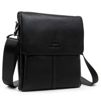 Мужская кожаная сумка через плечо BRETTON 5387-3 black