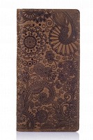 Кожаный бумажник Hi Art Mehendi Art коричневый WP-05