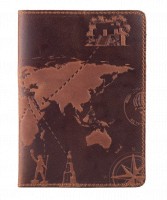 Обложка-органайзер для документов из кожи HiArt 7 Wonders of the World PC-03-S19-1235-T002