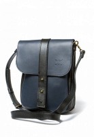 Мужская кожаная сумка Mini Bag сине-черная TW-MINI-BAG-M-BLUE-BLACK-KSR