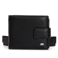 Мужской кожаный кошелек  DR. BOND M2CK black