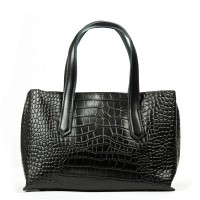 Женская кожаная сумка ALEX RAI 8815 black croco