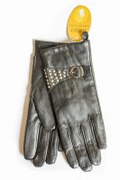 Перчатки женские чёрные кожаные 782s1 S Shust Gloves