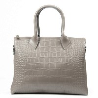Женская кожаная сумка ALEX RAI 1561 grey croco