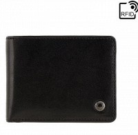 Мужской кожаный кошелек Visconti ENZ78 Girard (Black Shadow)