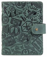 Кожаный картхолдер Hi Art «Let's Go Travel» CH-06 Shabby Alga